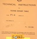 SIP-SIP PI-4 and PI-5, Tilting Rotary Table, Technical Instructions Manual-PI-4-PI-5-01